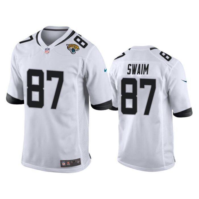 Men Geoff Swaim #87 Jacksonville Jaguars White Game Jersey