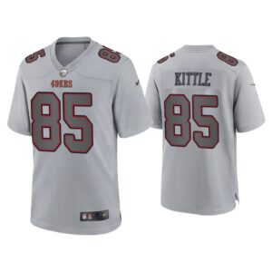 Men George Kittle San Francisco 49ers Gray Atmosphere Fashion Game Jersey