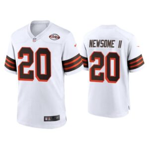 Men Greg Newsome II Cleveland Browns White 1946 Collection Alternate Game Jersey