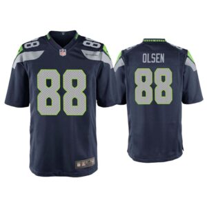 Men Greg Olsen Seattle Seahawks College Navy Game Jersey