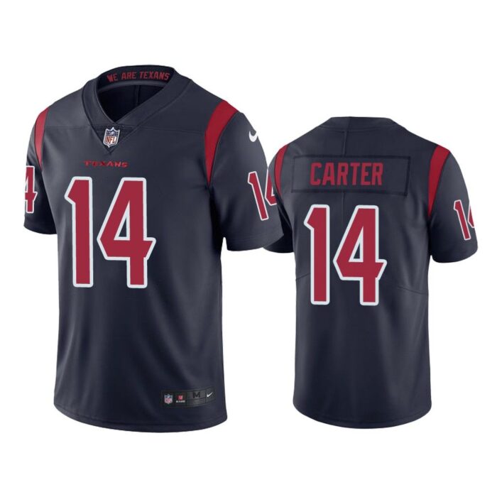 Men Houston Texans DeAndre Carter #14 Navy Color Rush Limited Jersey