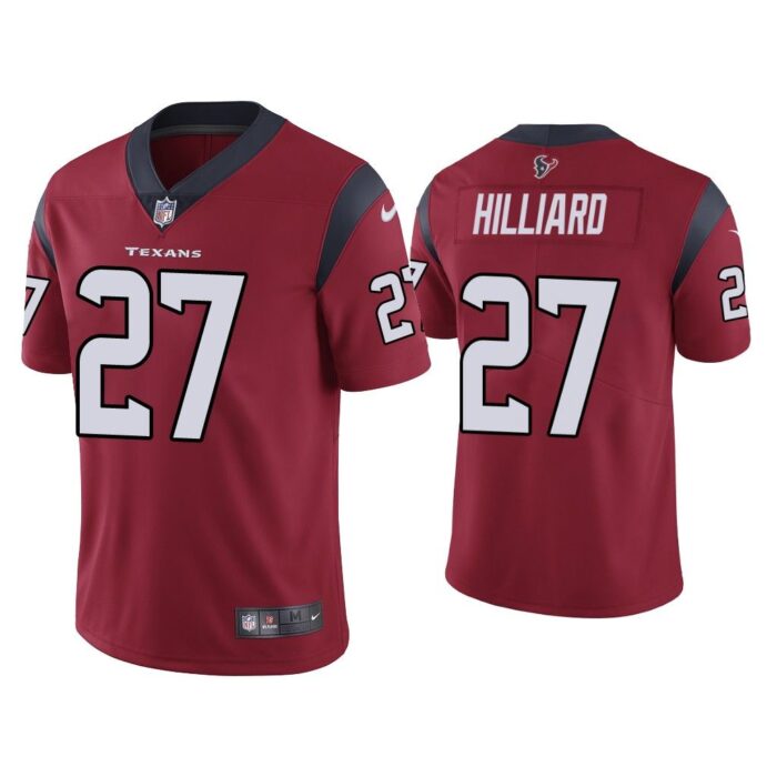 Men Houston Texans Dontrell Hilliard Vapor Limited Red Jersey