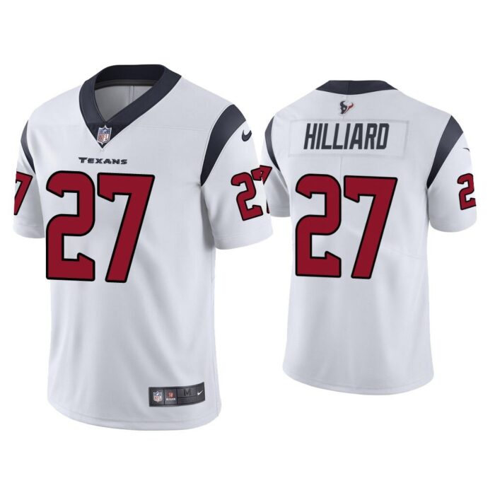 Men Houston Texans Dontrell Hilliard Vapor Limited White Jersey