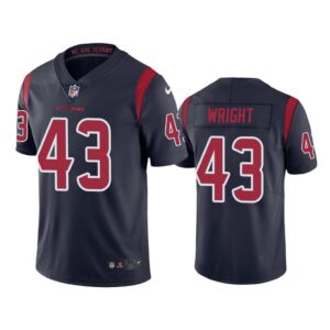 Men Houston Texans Shareece Wright #43 Navy Color Rush Limited Jersey