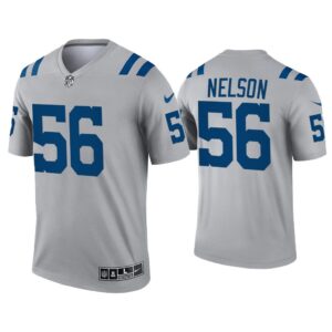 Men Indianapolis Colts Quenton Nelson Gray Inverted Legend Jersey