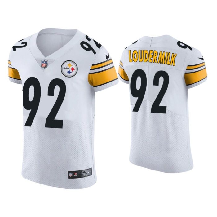 Men Isaiahh Loudermilk Pittsburgh Steelers White Vapor Elite Jersey