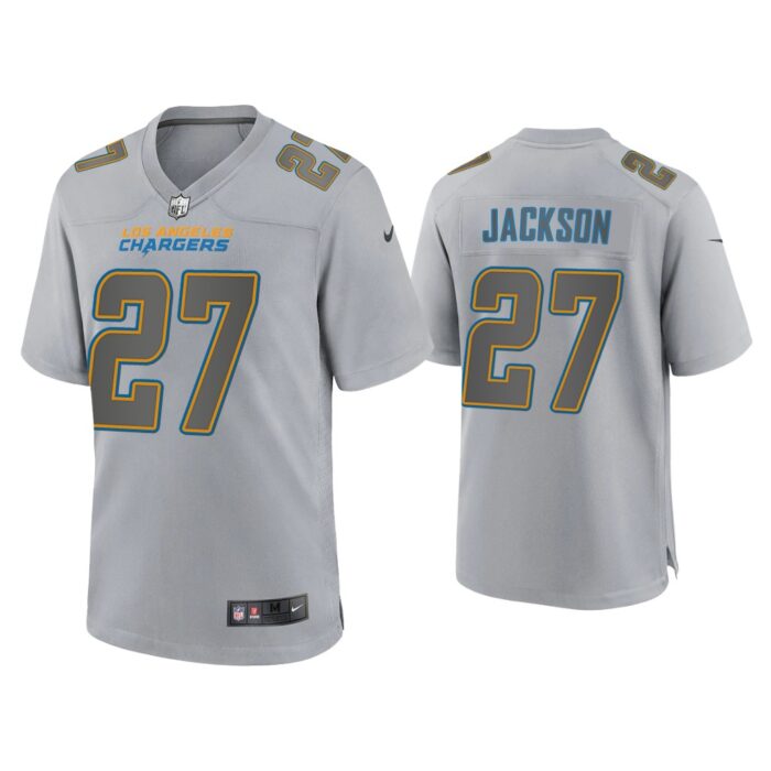 Men J.C. Jackson Los Angeles Chargers Gray Atmosphere Fashion Game Jersey