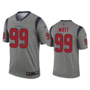 Men J.J. Watt Houston Texans Gray Inverted Legend Jersey