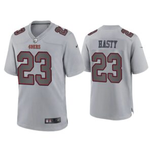 Men JaMycal Hasty San Francisco 49ers Gray Atmosphere Fashion Game Jersey