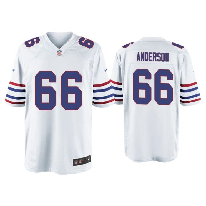 Men Jack Anderson Buffalo Bills White Alternate Game Jersey