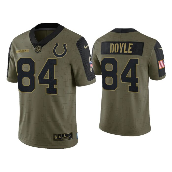 Men Jack Doyle Indianapolis Colts Olive 2021 Salute To Service Limited Jersey