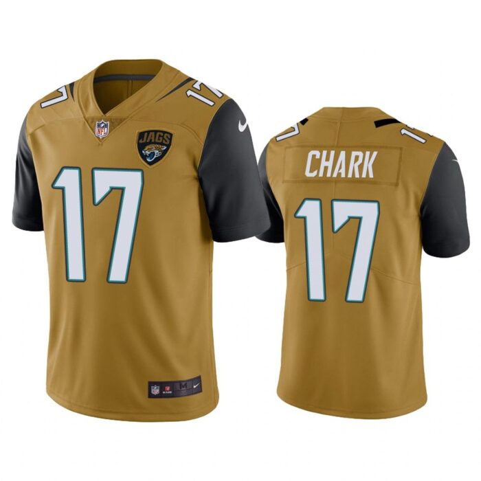 Men Jacksonville Jaguars DJ Chark #17 Gold Color Rush Limited Jersey