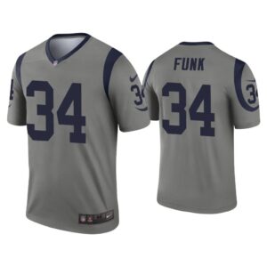 Men Jake Funk Los Angeles Rams Gray Inverted Legend Jersey