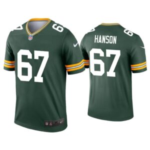 Men Jake Hanson Green Bay Packers Green Legend Jersey