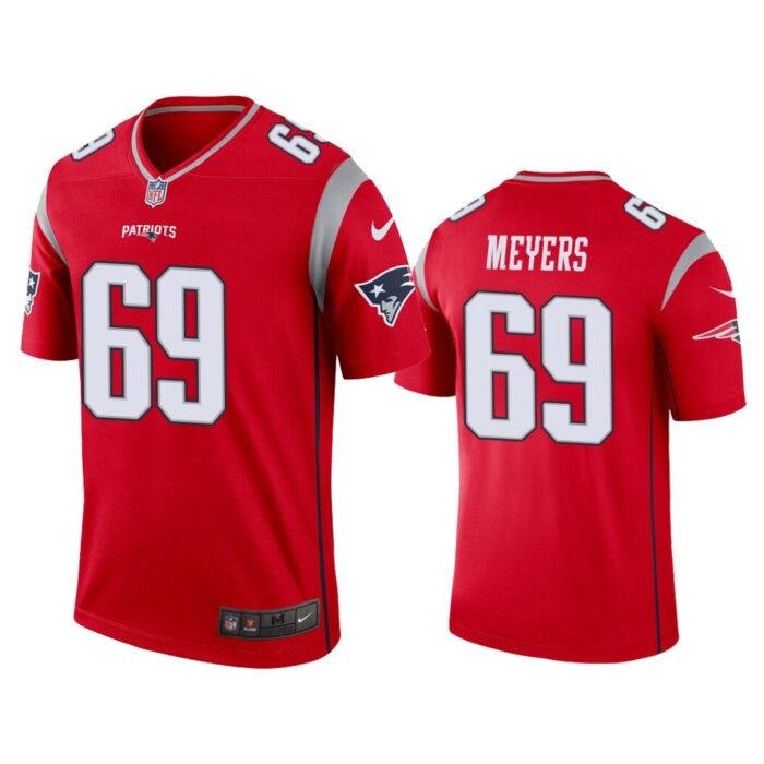 Men Jakobi Meyers New England Patriots Red Inverted Legend Jersey