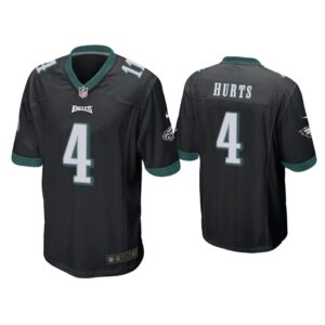 Men Jalen Hurts Philadelphia Eagles Black Game Jersey