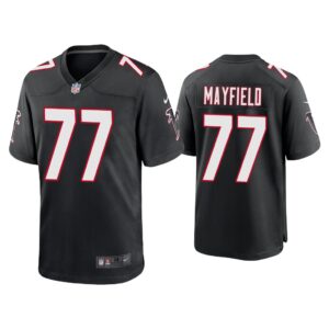 Men Jalen Mayfield Atlanta Falcons Black Throwback Game Jersey