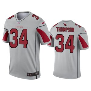 Men Jalen Thompson Arizona Cardinals Silver Inverted Legend Jersey