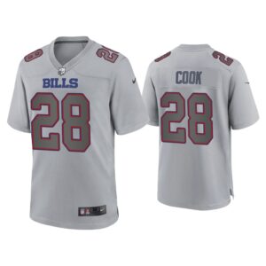 Men James Cook Buffalo Bills Gray Atmosphere Fashion Game Jersey