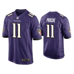 Men James Proche Baltimore Ravens Purple Game Jersey