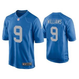 Men Jameson Williams Detroit Lions Blue Throwback Game Jersey