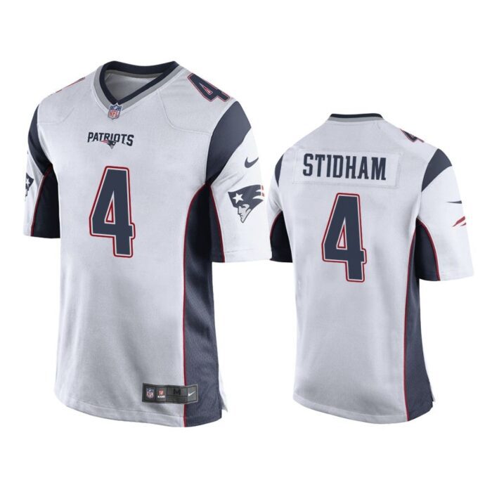 Men Jarrett Stidham New England Patriots White Game Jersey