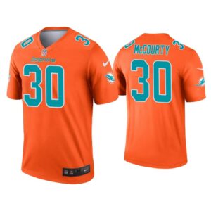 Men Jason McCourty Miami Dolphins Orange Inverted Legend Jersey