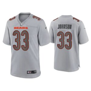 Men Jaylon Johnson Chicago Bears Gray Atmosphere Fashion Game Jersey