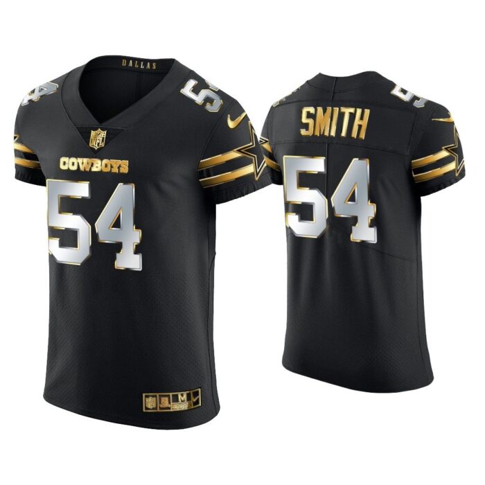 Men Jaylon Smith Dallas Cowboys Black Golden Edition Elite Jersey