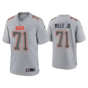 Men Jedrick Wills Cleveland Browns Gray Atmosphere Fashion Game Jersey