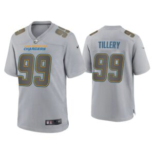 Men Jerry Tillery Los Angeles Chargers Gray Atmosphere Fashion Game Jersey