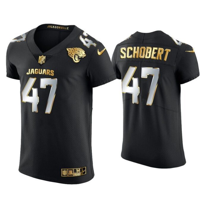 Men Joe Schobert Jacksonville Jaguars Black Golden Edition Elite Jersey