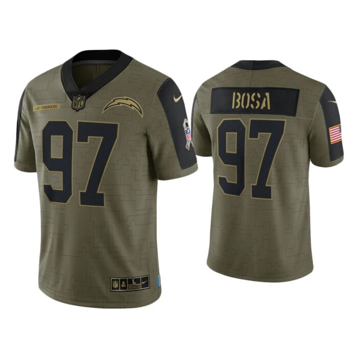 Men Joey Bosa Los Angeles Chargers Olive 2021 Salute To Service Limited Jersey