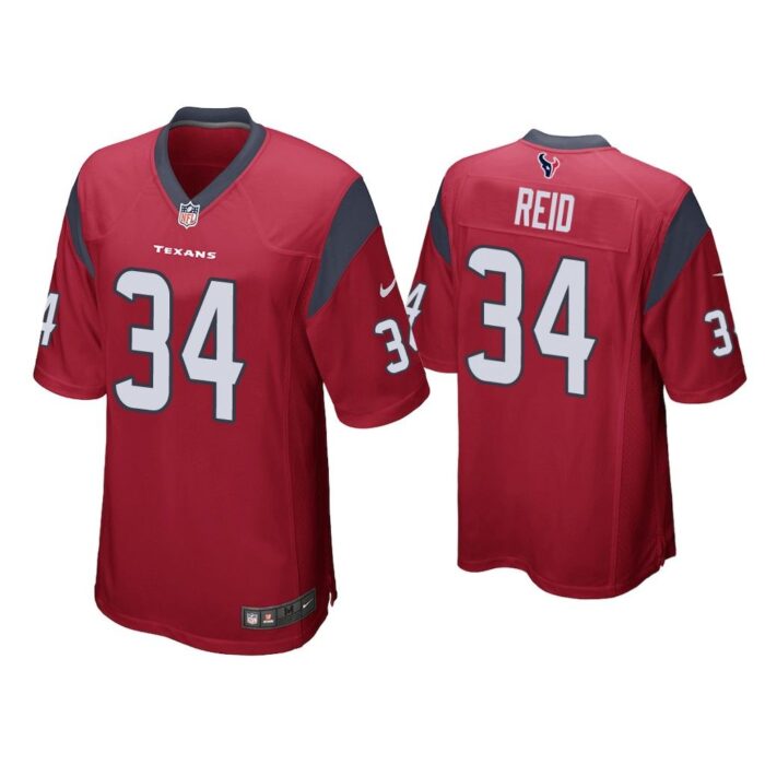 Men John Reid Houston Texans Red Game Jersey