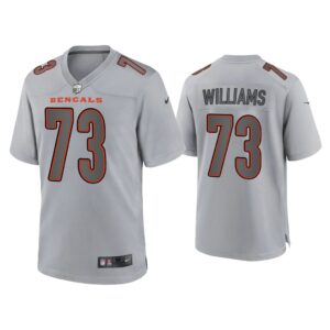 Men Jonah Williams Cincinnati Bengals Gray Atmosphere Fashion Game Jersey