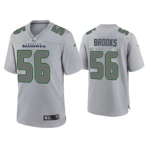 Men Jordyn Brooks Seattle Seahawks Gray Atmosphere Fashion Game Jersey