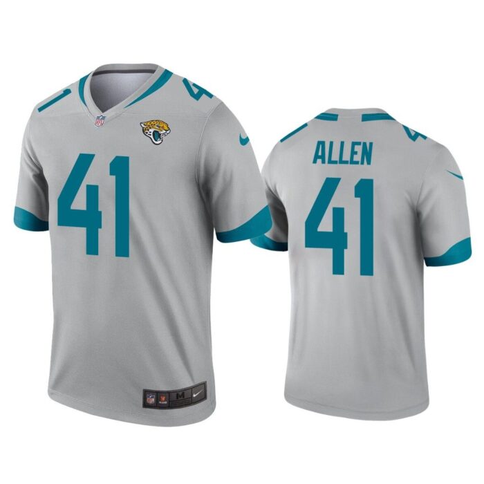 Men Josh Allen Jacksonville Jaguars Silver Inverted Legend Jersey