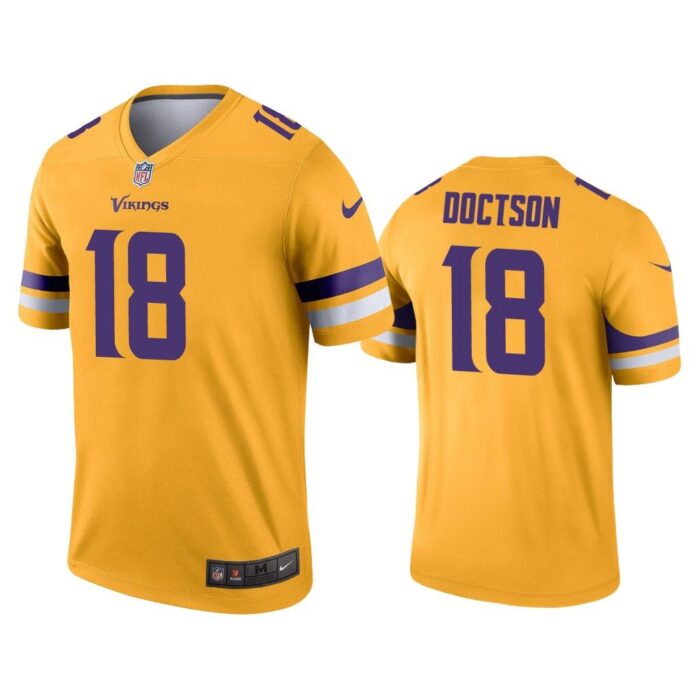 Men Josh Doctson Minnesota Vikings Gold Inverted Legend Jersey