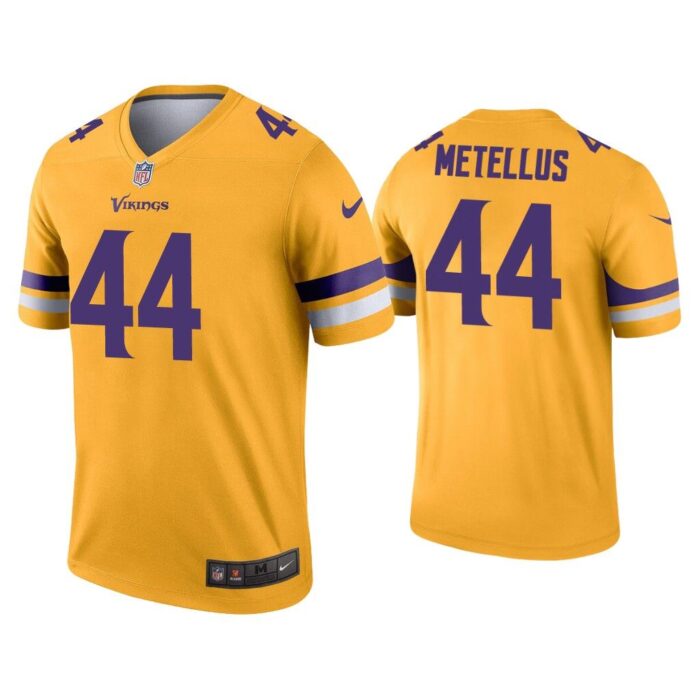 Men Josh Metellus Minnesota Vikings Gold Inverted Legend Jersey