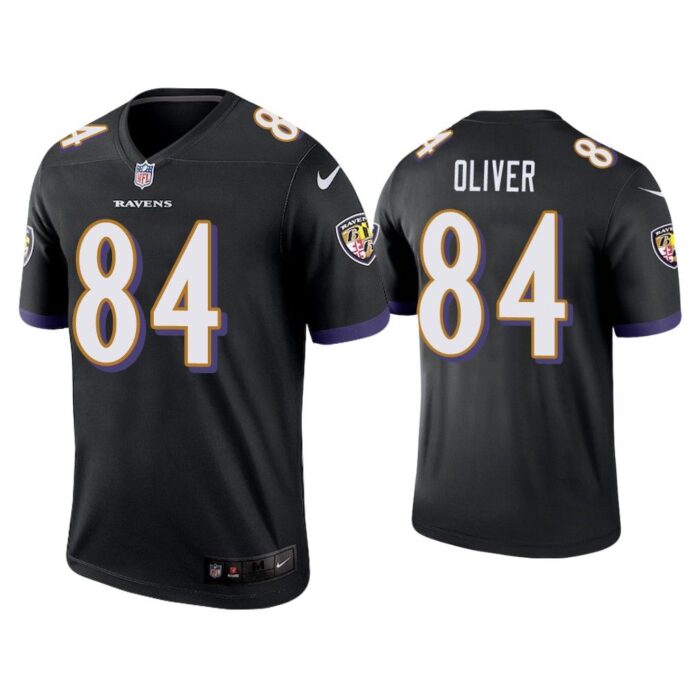 Men Josh Oliver Baltimore Ravens Black Legend Jersey