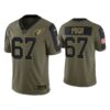 Men Justin Pugh Arizona Cardinals Olive 2021 Salute To Service Limited Jersey