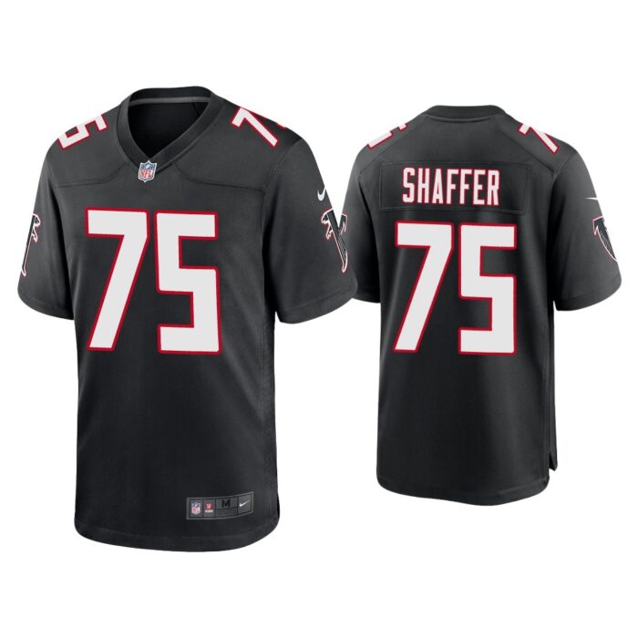 Men Justin Shaffer Atlanta Falcons Black Throwback Game Jersey