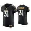 Men Justin Simmons Denver Broncos Black Golden Edition Elite Jersey