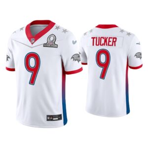 Men Justin Tucker Baltimore Ravens 2022 AFC Pro Bowl White Game Jersey