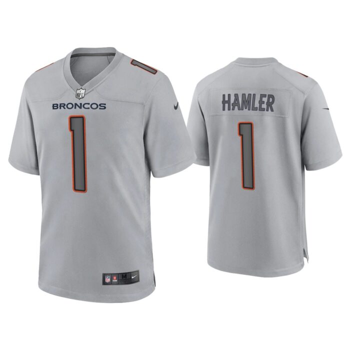 Men K.J. Hamler Denver Broncos Gray Atmosphere Fashion Game Jersey