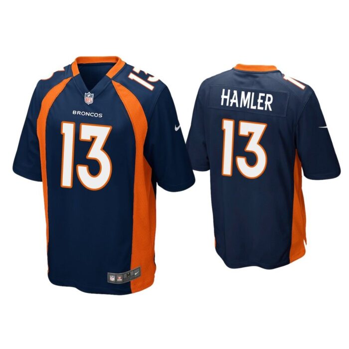 Men K.J. Hamler Denver Broncos Navy Game Jersey