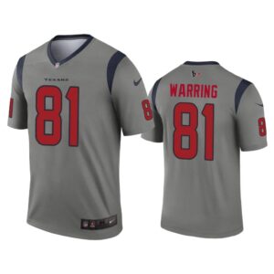 Men Kahale Warring Houston Texans Gray Inverted Legend Jersey