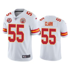 Men Kansas City Chiefs 60th Season Frank Clark White Limited Jersey