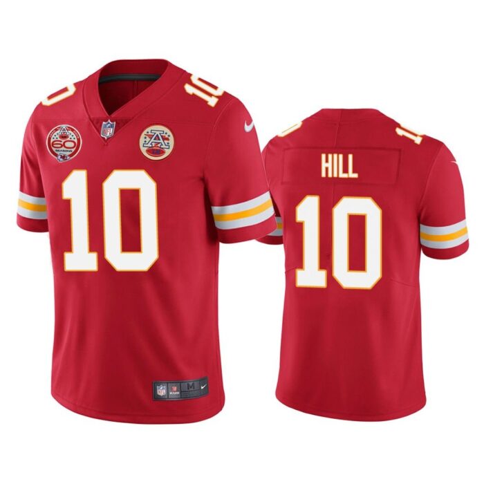 Men Kansas City Chiefs 60th Season Tyreek Hill Red Limited Jersey