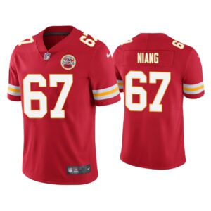 Men Kansas City Chiefs Lucas Niang Vapor Limited Red Jersey